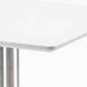 Satz von 4 stapelbaren Barstühlen Restaurant Tisch weiß 90x90cm Horeca Yanez White 