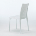 Ensemble Table Bois 90x90cm Horeca et 4 Chaises Empilables Poly RotinBar Restaurant Café Barrett 