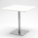 Set tavolino 90x90cm bianco Horeca 4 sedie poly rattan impilabili Barrett White Caratteristiche
