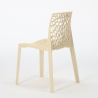Ensemble Table Bois Métal Horeca 90x90cm 4 Chaises Design Empilables Dustin Restaurant Bar 