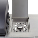 Barbecue gas acciaio inox BBQ 4+1 bruciatori lavello ripiani cremagliera Tartara Modello