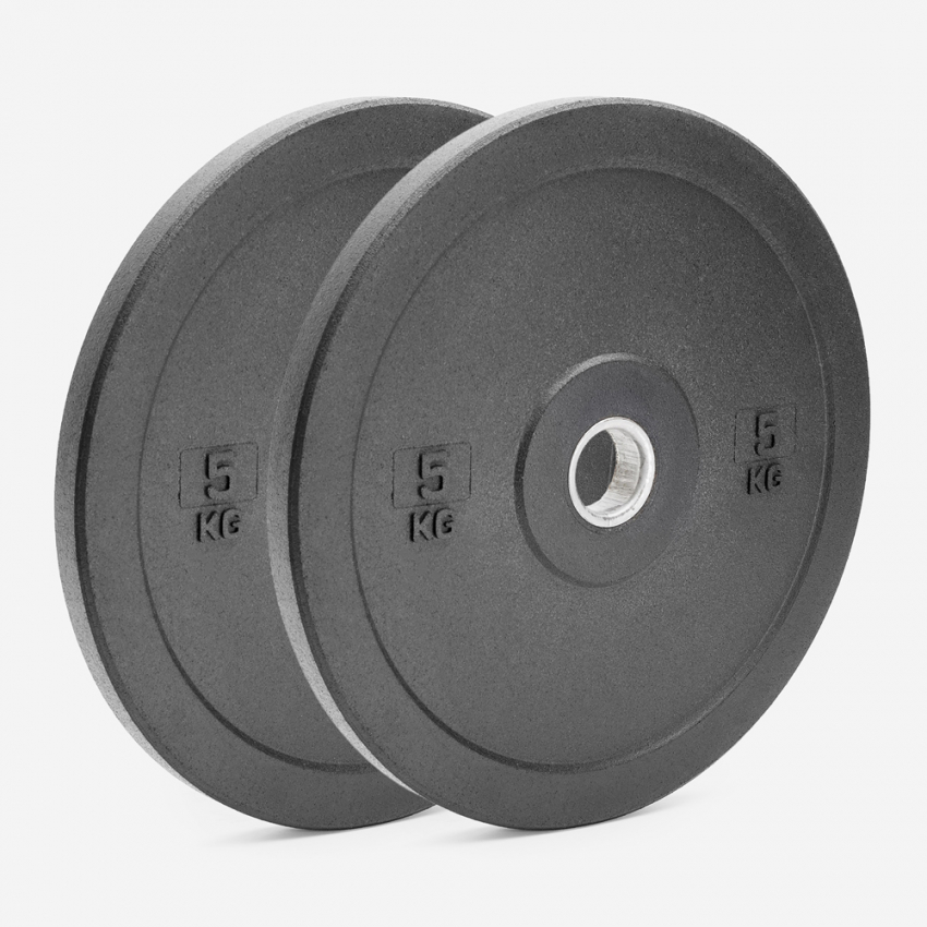 2 x Olympische Hantelscheiben 5 kg Gummi Cross-Training Bumper HD Aktion 2 x Olympische Hantelscheiben 5 kg Gummi Cross-Training Bumper HD Aktion