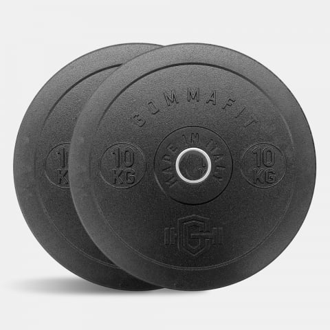 2 x 10 kg Olympische Hantelscheiben Bumper Cross-Training Gummi HD Italy Aktion