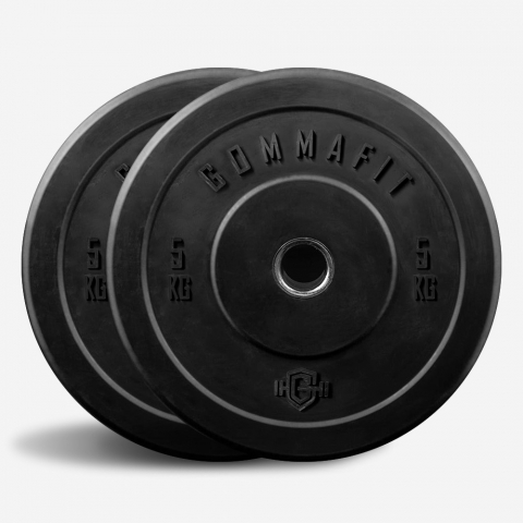 2 x Gummischeiben 5 kg Gewichte Olympische Langhantel Fitnessstudio Bumper Training