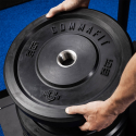 2 x dischi gomma pesi 10 kg bilanciere olimpico palestra Bumper Training Sconti