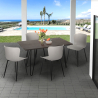 set 4 sedie tavolo rettangolare stile industriale 120x60cm wire Stock