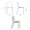 Set tavolo quadrato pieghevole 70x70cm acciaio 2 sedie esterno Mores 