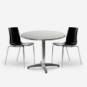 Outdoor-Set 2 Stühle modernes Design Tisch 70cm rund Stahl Remos Katalog