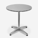 Set da esterno 2 sedie design moderno tavolo 70cm rotondo acciaio Remos Caratteristiche