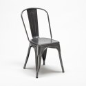 set 2 sedie stile industriale tavolo quadrato acciaio 70x70cm caelum Scelta