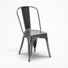 set 2 sedie acciaio Lix design industriale tavolo rotondo 70cm factotum Stock