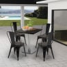 Tavolino 60x60 quadrato con base centrale per bar bistrot Horeca Offerta