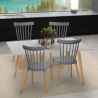 Table blanche 120x80 cm + 4 chaises design cuisine salle à manger Bounty 