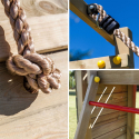 Torretta con scivolo altalena arrampicata parco giochi da giardino bambini Carol-2 Modello