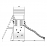 Torretta con scivolo altalena arrampicata parco giochi da giardino bambini Carol-2 Prezzo