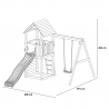 Torretta con scivolo altalena arrampicata parco giochi da giardino bambini Carol-2 Acquisto