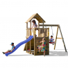 Aire de jeux extérieure en bois pour enfants avec toboggan balançoire escalade Carol-3 Offre