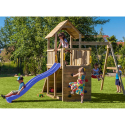 Parco giochi da giardino in legno torretta scivolo altalena arrampicata Carol-3 Catalogo