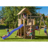 Parco giochi da giardino in legno torretta scivolo altalena arrampicata Carol-3 Catalogo