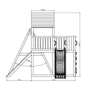 Aire de jeux extérieure en bois pour enfants avec toboggan balançoire escalade Carol-3 
