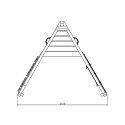 Altalena doppia arrampicata parco giochi da giardino bambini in legno Spider King Misure