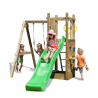 Aire de jeux extérieure avec toboggan escalade balançoire pour enfants  Funny-3 Offre