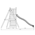 Scivolo arrampicata altalena sabbiera bambini parco giochi da giardino Funny-3 Misure