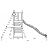Scivolo arrampicata altalena sabbiera bambini parco giochi da giardino Funny-3 Misure