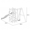 Scivolo arrampicata altalena sabbiera bambini parco giochi da giardino Funny-3 Costo