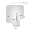 Aire de jeux extérieure avec toboggan escalade balançoire pour enfants  Funny-3 Dimensions