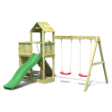 Torretta con scivolo altalena doppia arrampicata parco giochi bambini Floppi Offerta