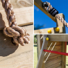 Torretta con scivolo altalena doppia arrampicata parco giochi bambini Floppi Caratteristiche