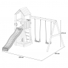 Parco giochi da giardino in legno bambini torretta scivolo altalena doppia Flappi Acquisto