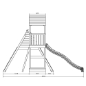Aire de jeux extérieure avec double balançoire escalade toboggan pour enfants Fleppi Prix