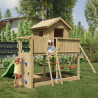 Parco giochi da giardino casetta arrampicata scivolo doppia altalena Galaxy L Promozione
