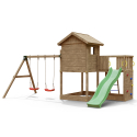 Parco giochi da giardino casetta arrampicata scivolo doppia altalena Galaxy L Catalogo