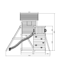 Parco giochi da giardino casetta arrampicata scivolo doppia altalena Galaxy L Acquisto