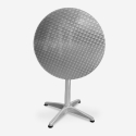 set 2 sedie acciaio design industriale tavolo rotondo 70cm factotum Saldi