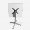 set 2 stühle industriellen stil quadratischen stahltisch 70x70cm caelum Rabatte