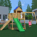 Scivolo casetta arrampicata altalena doppia parco giochi da giardino Treehouse Promozione