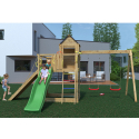 Scivolo casetta arrampicata altalena doppia parco giochi da giardino Treehouse Scelta