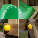 Scivolo casetta arrampicata altalena doppia parco giochi da giardino Treehouse Caratteristiche