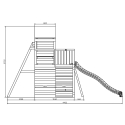 Scivolo casetta arrampicata altalena doppia parco giochi da giardino Treehouse Acquisto