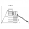 Scivolo casetta arrampicata altalena doppia parco giochi da giardino Treehouse Acquisto