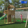 Torretta con scivolo altalene sabbiera parco giochi bambini in legno Boomer Vendita