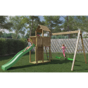 Torretta con scivolo altalene sabbiera parco giochi bambini in legno Boomer Catalogo