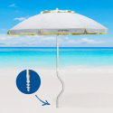Parasol de plage aluminium leger visser protection uv GiraFacile 200 cm Afrodite 