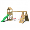 Aire de jeux extérieure avec double balançoire escalade toboggan pour enfants Fleppi Offre