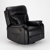 Fauteuil relax inclinable à bascule et pivotant en similicuir Sissi 