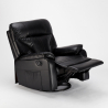 Fauteuil relax inclinable à bascule et pivotant en similicuir Sissi 